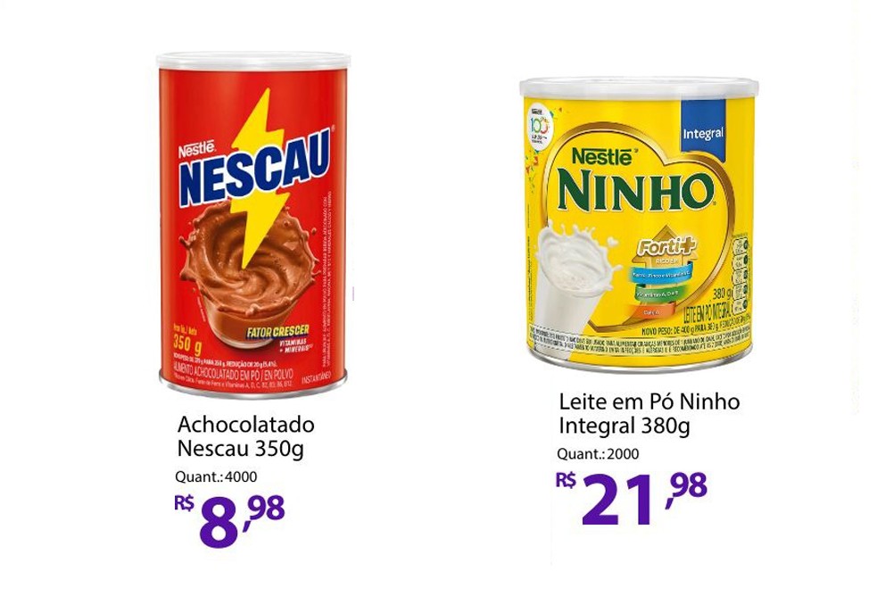 Compra Solidária terá produtos da Nestlé em novembro